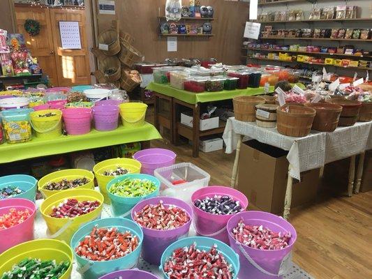 The penny candy tables (each table is a different price)