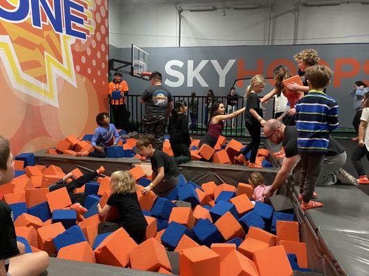 Overcrowded foam pit