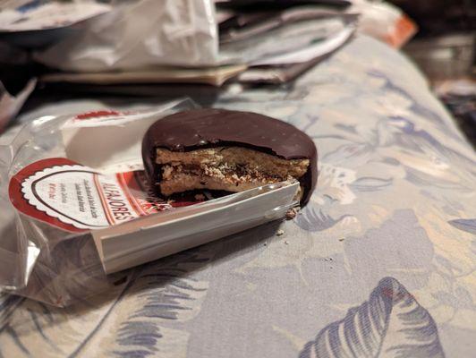 Alfajores, chocolate covered.  Absolutely delicious.