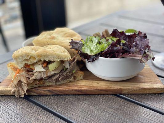 Italian beef with Salad