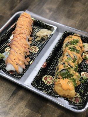 Left: Thunder Roll
 Right: Nhinja Roll