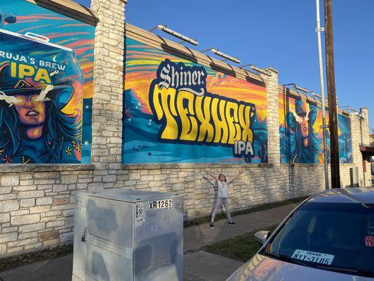 Shiner TEXHEX wall on South Congress