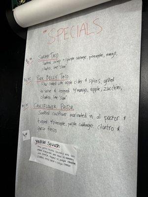 Special on menu 9/5/24