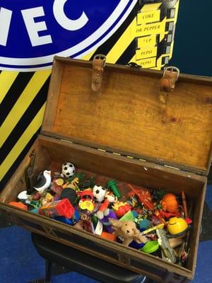 Kid's TOY CHEST where every kid gets to take home 2-3 toys !!