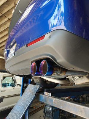 Repeat customer;  installed quad tips on my 21 Challenger RT Scat Pack. Always best quality work and experience.