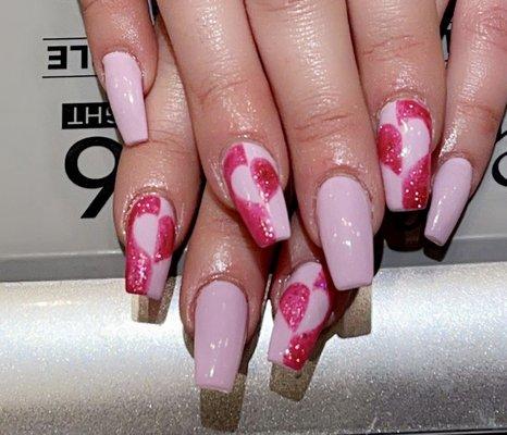 Acrylic coffin nails