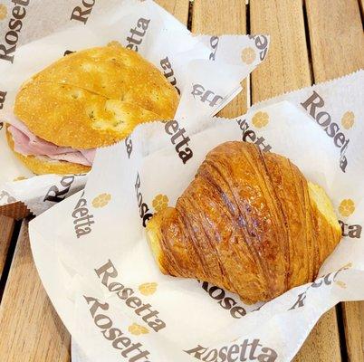 Ham Sandwich, Plain Croissant