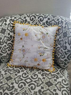 Reversible throw pillow