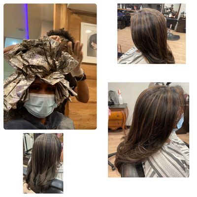 How I started my highlights the process and the finish. Nancy G