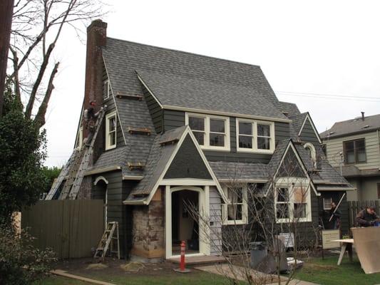 30 year reroof on a classic tudor.