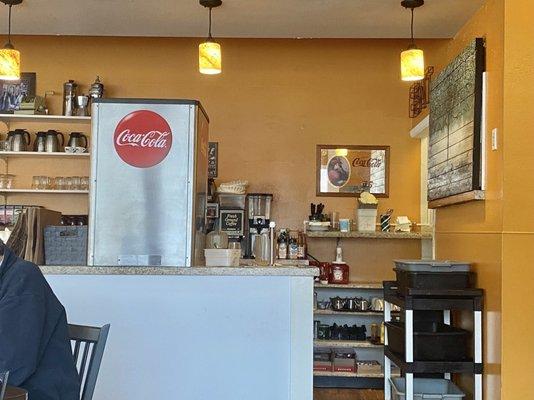 Coca Cola mirror and soda dispenser