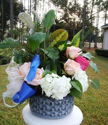 Flowers and plants in a lovely arrangement