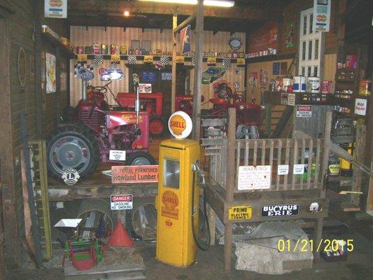 tractors and fuel oil memorabilia