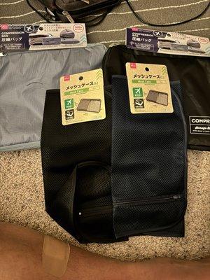 Compression bags and Mesh bags for traveling