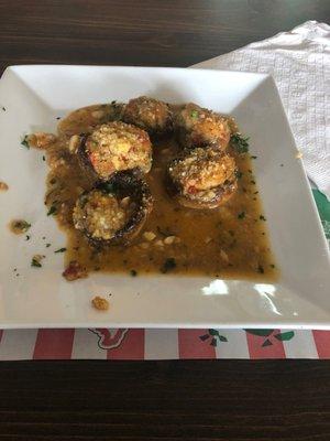 Stuffed mushrooms! Still delicious, but the portion has been COVID-sized by at least half compared to previous visits.