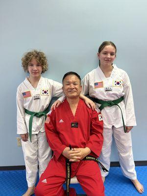 The Grandmaster and two of his students.