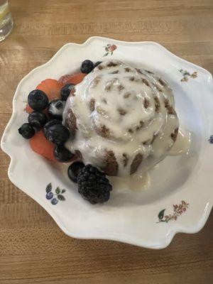 Carrot cake served warm!