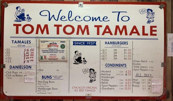 Tom Tom Tamale Menu  07-30-2022