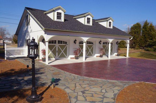 Customized residential garage door