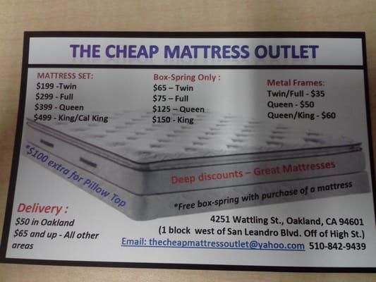 The Cheap Mattress Outlet