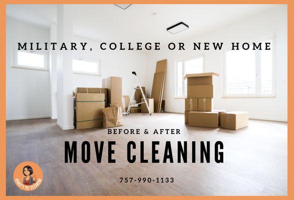 Move in or Move out Cleanings.