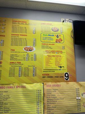 Full menu