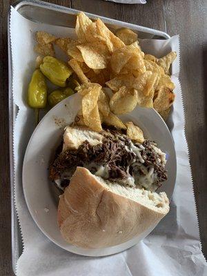 Italian beef and chips