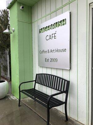 A bench to sit on outside and enjoy your moment.