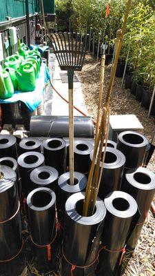 Pre-rolled black plastic 40 mil thick root barrier for sale at bamboo nursery. Come visit. Located in Greenwood. Ask for Stan - 206-781-9790