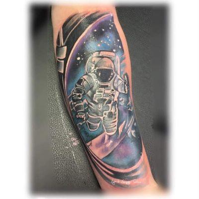 Walking in space tattoo