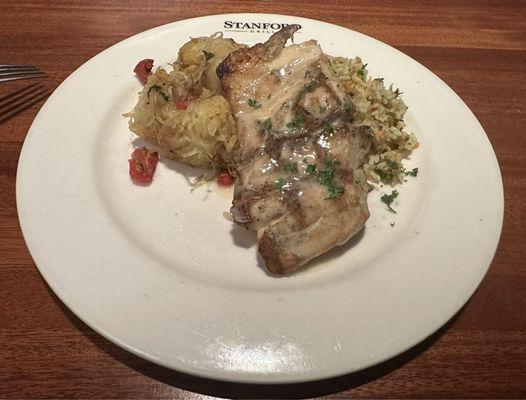 Rockfish with rice and spaghetti squash