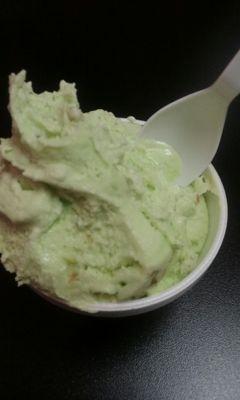 Pistachio and avocado ice cream. Yum!