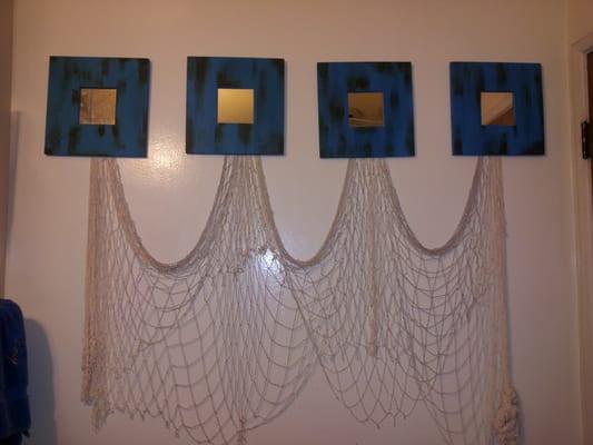 Mirror frames that i painted turquoise