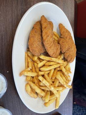 Chicken tenders and fries