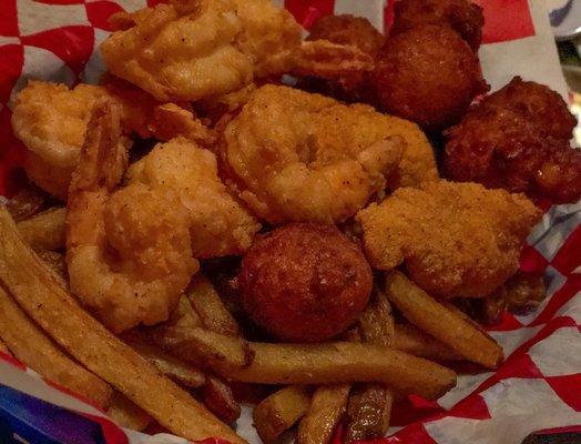 Excellent Fried Shrimp N Catfish Basket