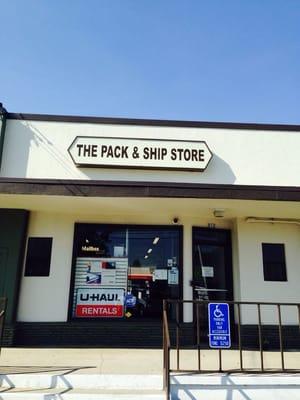 The Pack and Ship Store from the rear entrance.