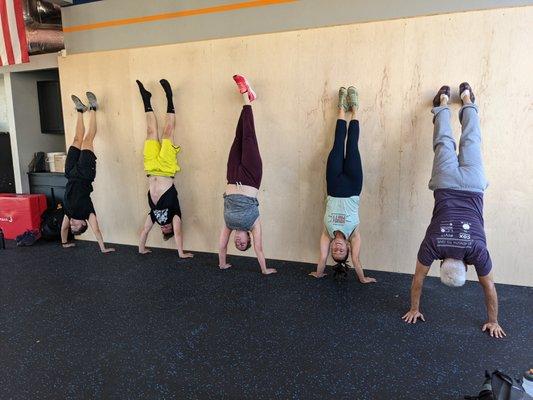 Group handstand work