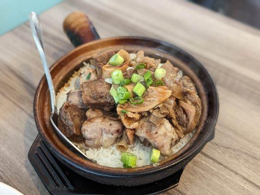 Claypot rice with spareribs and brisket