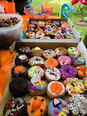 Halloween party donuts