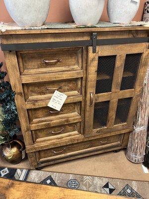 Barn door cabinet