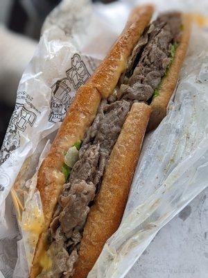 Philly Cheese steak with American grilled onions