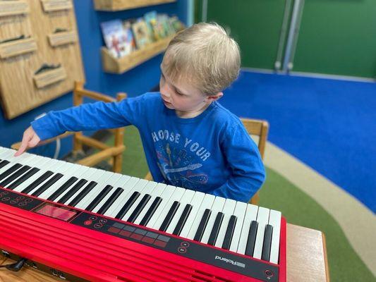 Kids get to play all sorts of instruments at Children's Discovery Museum!