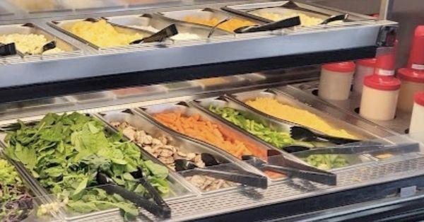 Salad bar always looks clean and well taken care of.