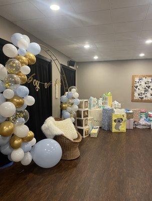 Baby shower set up the banquet room