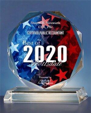 2020 Best of Scottsdale Awards in the category of Certified Public Accountant. Only one winner is selected per category and per city.