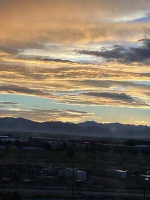 mountain sunset view