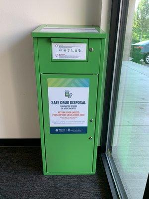 We have a safe disposal drug box where you can bring your expired and/or unused medications.