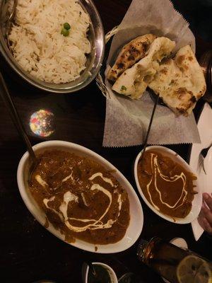 Butter Chicken, Garlic Naan