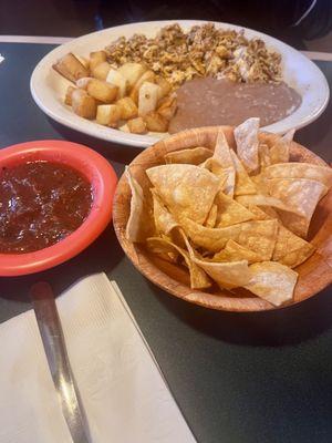 Chips and salad are FIRE!  Delicious!!!