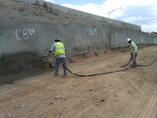 soil nail wall - shotcrete and shoring